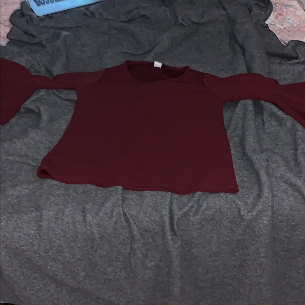 Burgundy “business casual” Blouse
